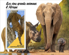 Central Africa 2022 The Big Five Of Africa, Mint NH, Nature - Cat Family - Centraal-Afrikaanse Republiek