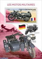 Central Africa 2022 Military Motorcycles, Mint NH, History - Transport - Militarism - Motorcycles - Militares