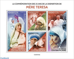 Central Africa 2022 25th Memorial Anniversary Of Mother Teresa, Mint NH, History - Religion - American Presidents - Ch.. - Koniklijke Families