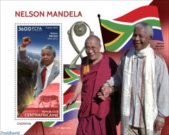 Central Africa 2022 Nelson Mandela, Mint NH, History - Nature - Zebra - Nelson Mandela - Centraal-Afrikaanse Republiek