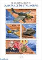 Central Africa 2022 80 Years Since The Start Of The Battle Of Stalingrad, Mint NH, History - Transport - Militarism - .. - Militares