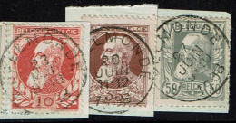 Frgt 74+77/78 Sans Bdl  Obl  Ruppelmonde - 1905 Breiter Bart