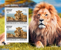 Burundi 2022 Lions, Mint NH, Nature - Cat Family - Autres & Non Classés