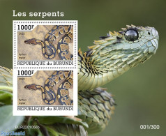 Burundi 2022 Snakes, Mint NH, Nature - Snakes - Otros & Sin Clasificación