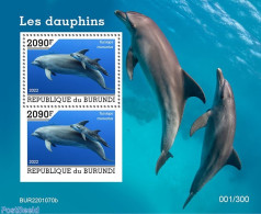 Burundi 2022 Dolphins, Mint NH, Nature - Sea Mammals - Otros & Sin Clasificación