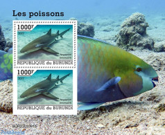 Burundi 2022 Fishes, Mint NH, Nature - Fish - Sharks - Fishes