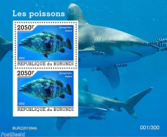 Burundi 2022 Fishes, Mint NH, Nature - Fish - Sharks - Fishes
