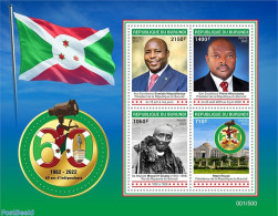 Burundi 2022 60th Anniversary Of Independence Of Burundi, Mint NH, History - Politicians - Other & Unclassified