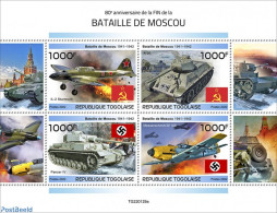 Togo 2022 80th Anniversary Of The End Of The Battle Of Moscow, Mint NH, History - Transport - World War II - Aircraft .. - Guerre Mondiale (Seconde)