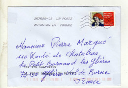 Enveloppe FRANCE Oblitération LA POSTE 25759A-02 24/04/2024 LV - Oblitérations Mécaniques (Autres)