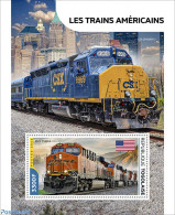 Togo 2022 American Trains, Mint NH, History - Sport - Transport - Flags - Mountains & Mountain Climbing - Railways - Bergsteigen