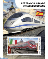 Togo 2022 European High-speed Trains, Mint NH, History - Transport - Flags - Railways - Treinen