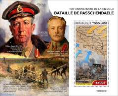 Togo 2022 105the Anniversary Of The End Of The Battle Of Passchendaele, Mint NH, History - Transport - Various - Maps .. - Geography