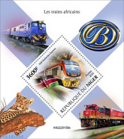 Niger 2022 African Trains, Mint NH, Transport - Railways - Trains