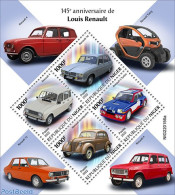 Niger 2022 145th Anniversary Of Louis Renault, Mint NH, Transport - Automobiles - Cars