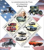 Niger 2022 75th Memorial Anniversary Of Henry Ford, Mint NH, Transport - Automobiles - Automobili