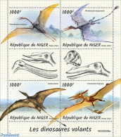 Niger 2022 Flying Dinosaurs, Mint NH, Nature - Prehistoric Animals - Prehistory - Préhistoriques