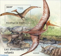 Niger 2022 Flying Dinosaurs, Mint NH, Nature - Prehistoric Animals - Prehistory - Prehistóricos