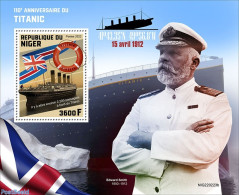 Niger 2022 110th Anniversary Of Titanic, Mint NH, History - Transport - Flags - Ships And Boats - Titanic - Bateaux