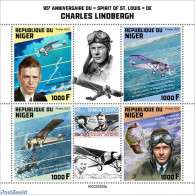 Niger 2022 95th Anniversary Of Spirit Of St. Louis Of Charles Lindbergh, Mint NH, Transport - Aircraft & Aviation - Flugzeuge