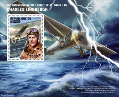 Niger 2022 95th Anniversary Of Spirit Of St. Louis Of Charles Lindbergh, Mint NH, Transport - Aircraft & Aviation - Avions