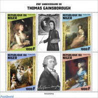 Niger 2022 295th Anniversary Of Thomas Gainsborough, Mint NH, Art - Paintings - Níger (1960-...)