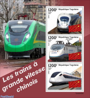 Togo 2022 Chinese Speed Trains, Mint NH, Transport - Railways - Treinen