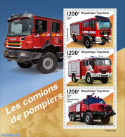 Togo 2022 Fire Engines, Mint NH, Transport - Automobiles - Fire Fighters & Prevention - Coches