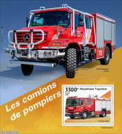 Togo 2022 Fire Engines, Mint NH, Transport - Automobiles - Fire Fighters & Prevention - Coches