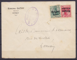 L. Médecin Gathy Affr. N°OC3+OC12 Càd CINEY Pour LOUVAIN - Cachet Censure Militaire De NAMUR - OC1/25 Gobierno General