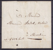 L. Datée 10 Novembre 1837 (de Liège ?) Pour Notaire à MARCHE - Man. "avec 438,60 Fr" - 1830-1849 (Independent Belgium)