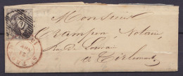 L. Datée 24 Novembre 1853 De ST-TRUIDEN Affr. N°6 - P106 Càd ST-TROND /24 NOV 1853 Pour TIRLEMONT - 1851-1857 Medallions (6/8)