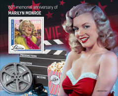 Liberia 2022 60th Memorial Anniversary Of Marilyn Monroe, Mint NH, Performance Art - Marilyn Monroe - Movie Stars - Acteurs