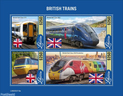 Liberia 2022 British Trains, Mint NH, History - Transport - Flags - Railways - Trenes