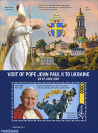 Liberia 2022 Visit Of Pope John Paul II To Ukraine, Mint NH, Religion - Pope - Päpste