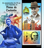 Djibouti 2022 85th Memorial Anniversary Of Pierre De Coubertin, Mint NH, Sport - Olympic Games - Dschibuti (1977-...)