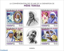 Guinea, Republic 2022 25th Memorial Anniversary Of Mother Teresa, Mint NH, History - Religion - Gandhi - Nobel Prize W.. - Mahatma Gandhi