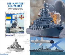 Guinea, Republic 2022 Military Ships, Mint NH, History - Transport - Militarism - Ships And Boats - Militares