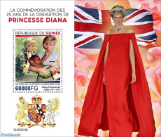 Guinea, Republic 2022 25th Memorial Anniversary Of Princess Diana, Mint NH, History - Charles & Diana - Royalties, Royals