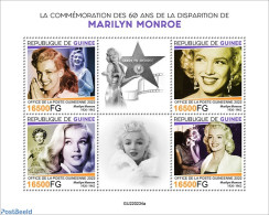 Guinea, Republic 2022 60th Memorial Anniversary Of Marilyn Monroe, Mint NH, Performance Art - Marilyn Monroe - Movie S.. - Actors