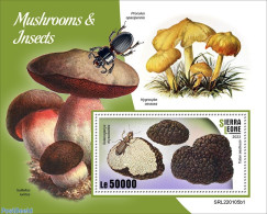 Sierra Leone 2022 Mushrooms And Insects, Mint NH, Nature - Insects - Mushrooms - Champignons