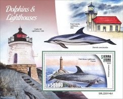 Sierra Leone 2022 Dolphins And Lighthouses, Mint NH, Nature - Various - Sea Mammals - Lighthouses & Safety At Sea - Vuurtorens