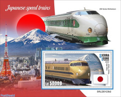 Sierra Leone 2022 Japanese Speed Trains, Mint NH, Sport - Transport - Mountains & Mountain Climbing - Railways - Klimmen
