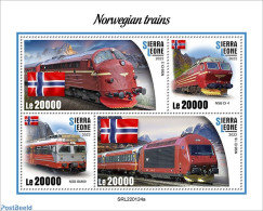 Sierra Leone 2022 Norwegian Trains, Mint NH, Transport - Railways - Trenes