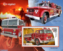 Sierra Leone 2022 Fire Engines, Mint NH, Transport - Automobiles - Fire Fighters & Prevention - Cars