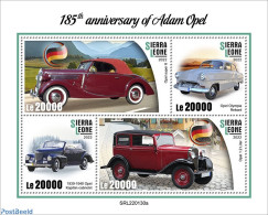 Sierra Leone 2022 185th Anniversary Of Adam Opel , Mint NH, Transport - Automobiles - Cars