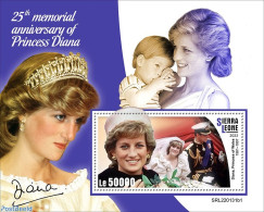 Sierra Leone 2022 25th Memorial Anniversary Of Princess Diana, Mint NH, History - Charles & Diana - Kings & Queens (Ro.. - Koniklijke Families