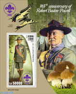 Sierra Leone 2022 165th Anniversary Of Robert Baden-Powell, Mint NH, Nature - Sport - Butterflies - Mushrooms - Scouting - Hongos