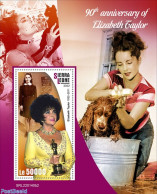 Sierra Leone 2022 90th Anniversary Of Elizabeth Taylor, Mint NH, Nature - Performance Art - Dogs - Movie Stars - Attori