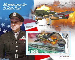 Sierra Leone 2022 80 Years Since The Doolittle Raid, Mint NH, History - Transport - Aircraft & Aviation - Ships And Bo.. - Airplanes